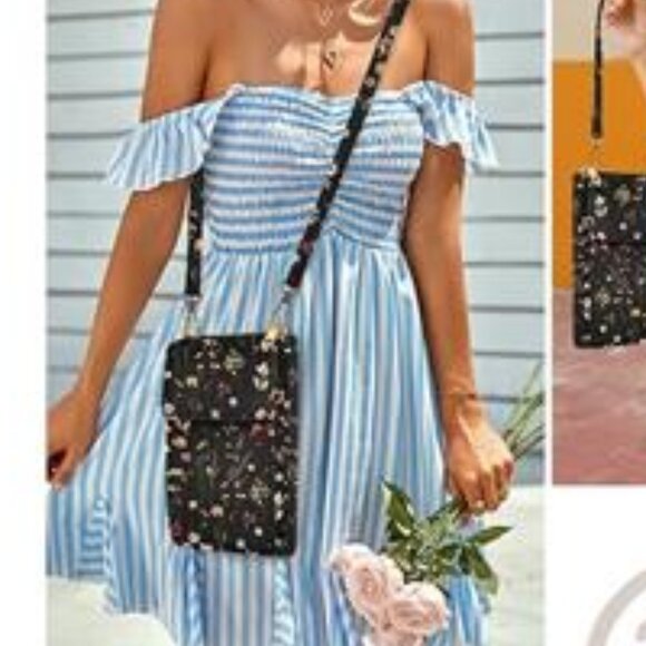 NEW Floral Crossbody Cell Phone Purse - Picture 5 of 5